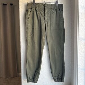 American Eagle Womens 16 Short Jegging Jogger Olive Green High Rise Stretch Soft